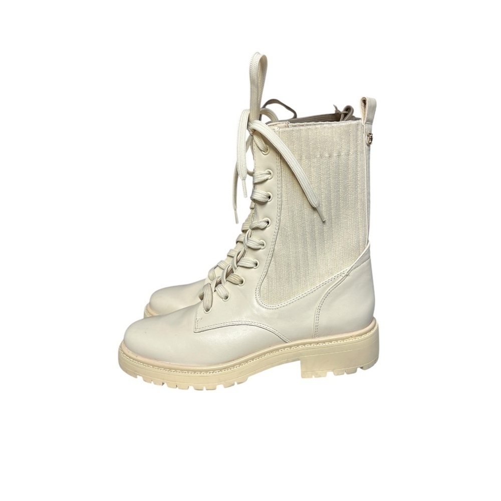 🌻NEW w/tag Sam Edelman Lydell Combat Boots Modern Ivory Lug Sole Size 6.5